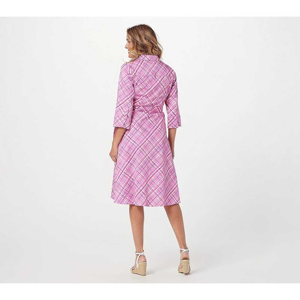 Isaac Mizrahi Live Plaid Printed Stretch Satin Sh… - image 2