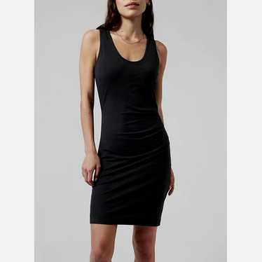 ATHLETA BLACK SLEEVELESS RUCHED BODYCON DELLA DRE… - image 1