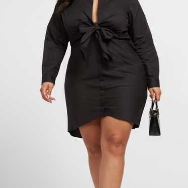 Black knot front dress