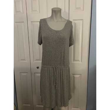 Splendid Grey Short Sleeve Midi Dress Size Extra L