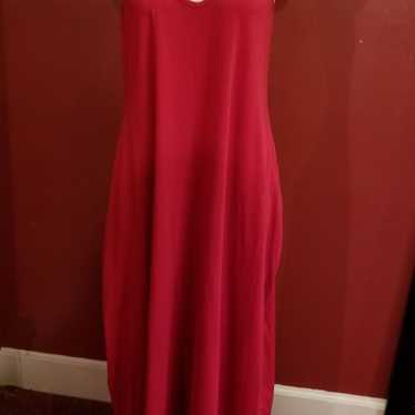 Red Maxi Dress With Pockets