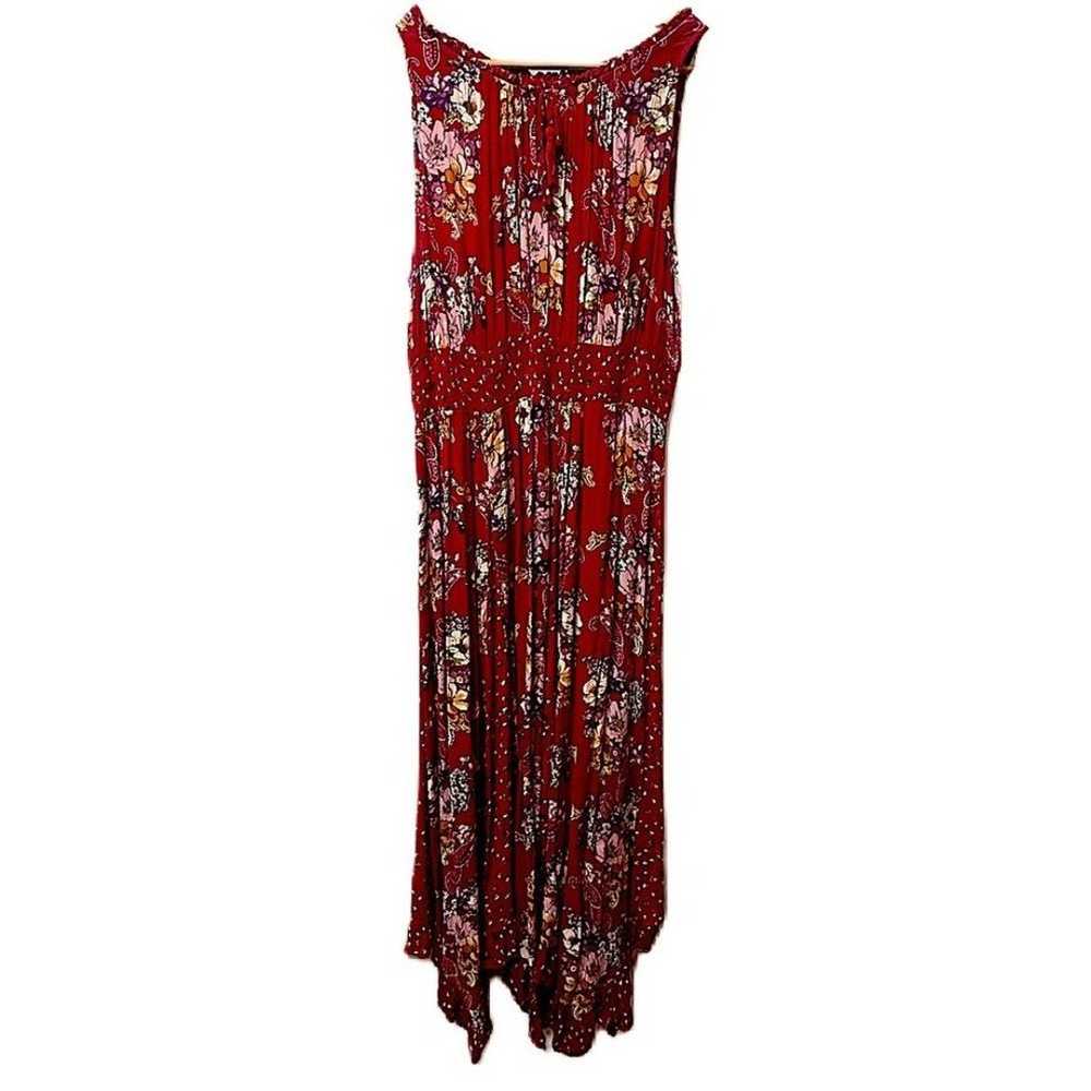 Bila Red Multicolored Floral Maxi Dress Size XL - image 1