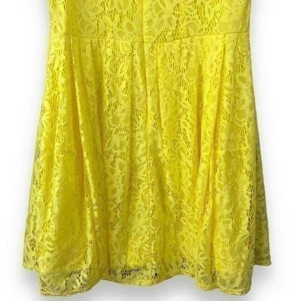 Roz & Ali Yellow Knee Length Fit and Flare Sleeve… - image 3