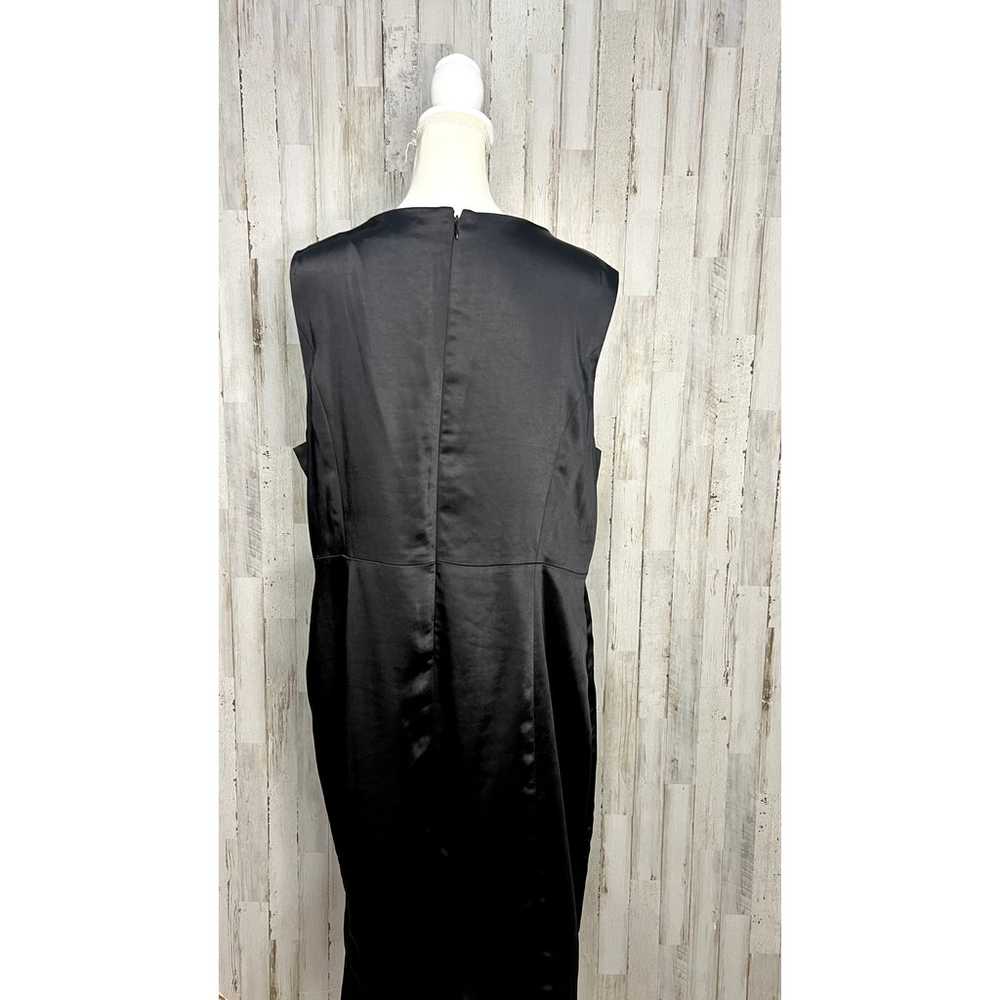 Kasper Women's Black Satin Sheath Dress Size 18 K… - image 4