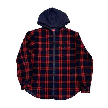 Supreme Hooded Plaid Work Shirt (FW18) - $158