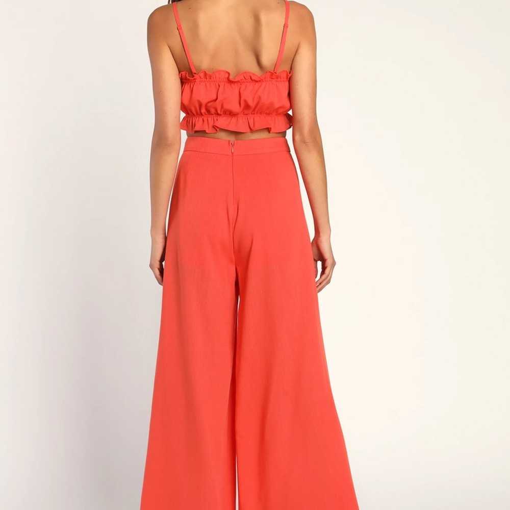 Postcards From Me Orange Ruffled Two-Piece Jumpsu… - image 2