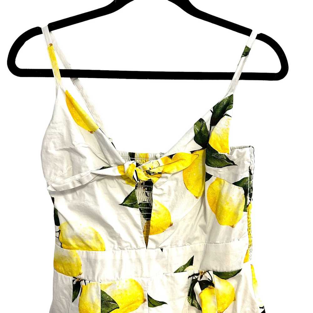 Other Aqua x Helen Owen Tie-Front Lemon Print Rom… - image 6