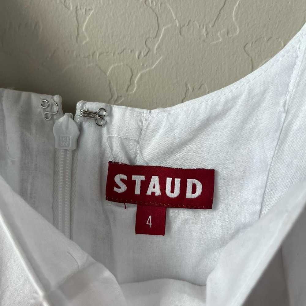 Staud STAUD Dress Wells Mini Pleated White Cotton… - image 6