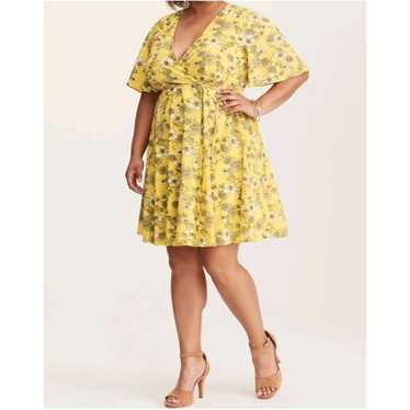 Torrid Yellow Floral Dress Size 20