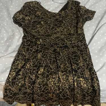 Gold and black 3/4 dress