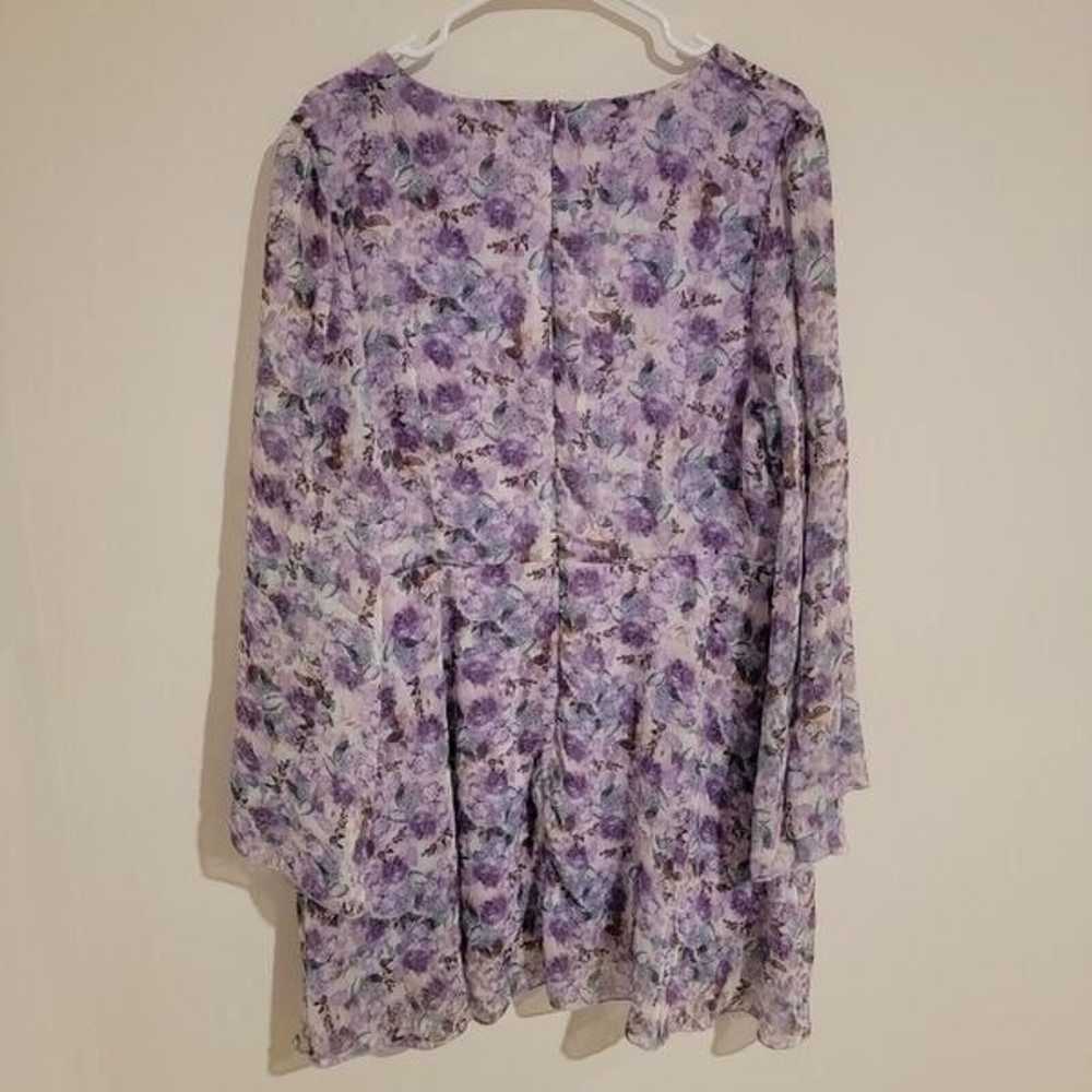 Double Crazy Dress 2xl Knee Length Chiffon Purple… - image 2