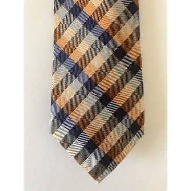 Chaps Chaps Men's Necktie Tie Silk Orange Blue Wh… - image 1