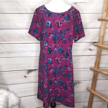 Lane Bryant Floral Purple Dress Like New