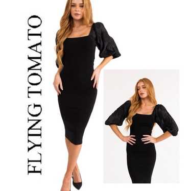 FLYING TOMATOES BODYCON BANDAGE BLACK DRESS SIZE S