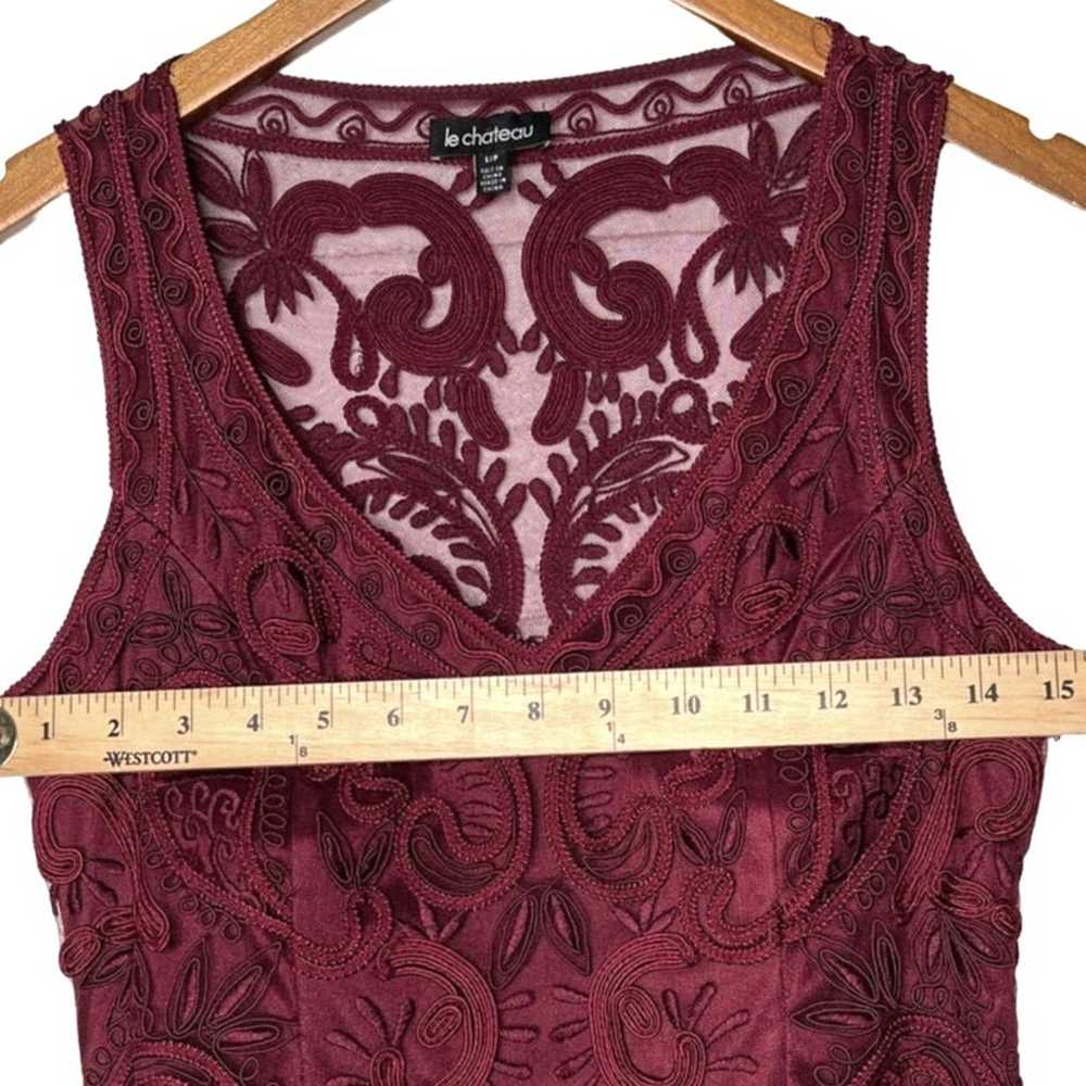 le Chateau S EMBROIDERED Stretch Lace Paisley She… - image 4