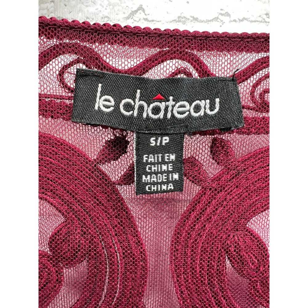 le Chateau S EMBROIDERED Stretch Lace Paisley She… - image 7