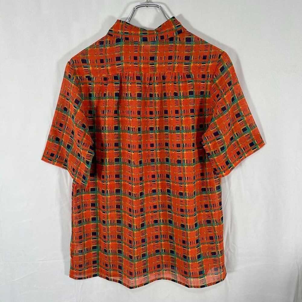 Vintage retro used clothing checkered mosaic patt… - image 3