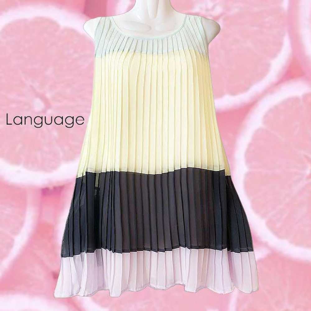 Language Pastel One-piece Dress S - image 1