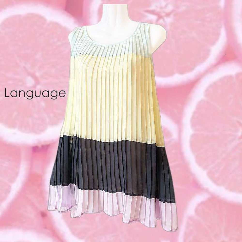 Language Pastel One-piece Dress S - image 4