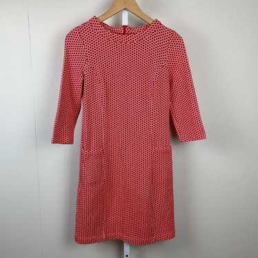 Boden Sarah Jacquard Smart Day Dress Pockets Red … - image 1