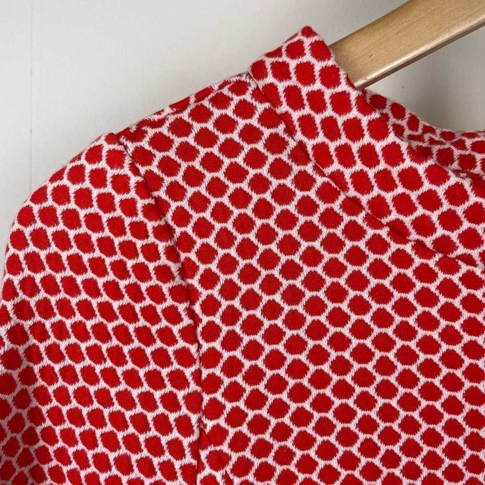 Boden Sarah Jacquard Smart Day Dress Pockets Red … - image 4