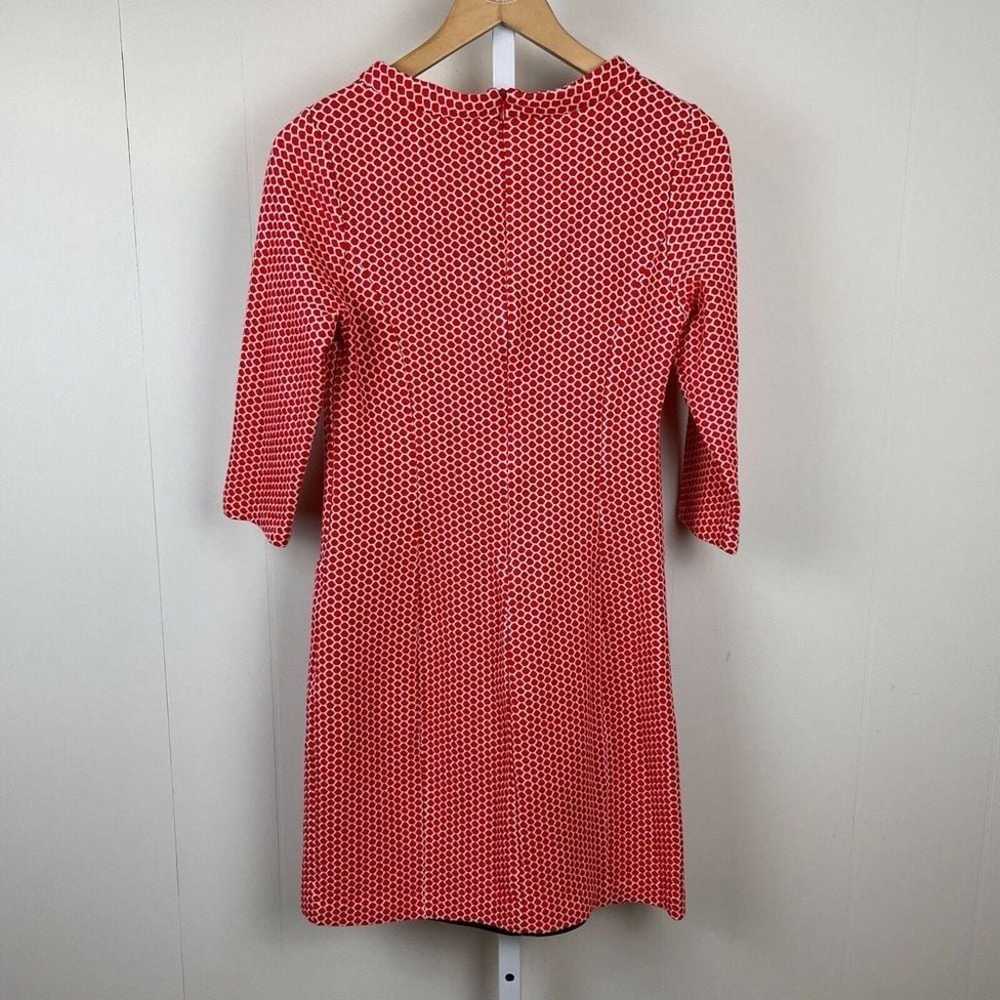 Boden Sarah Jacquard Smart Day Dress Pockets Red … - image 5