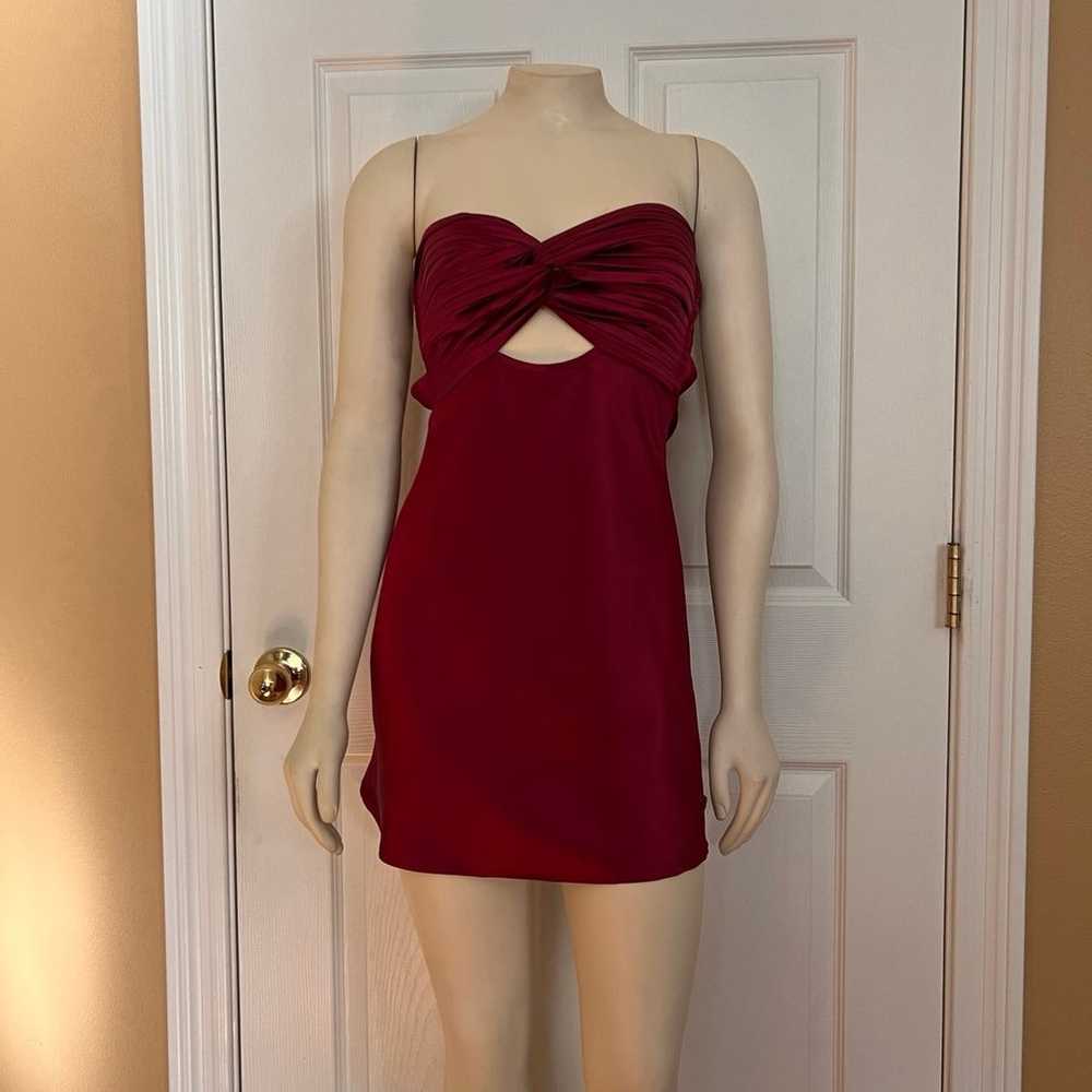 Princess Polly shellie mini dress Burgundy red - image 5