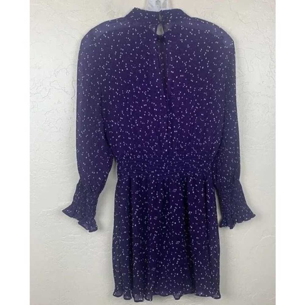 Zara Purple Pleated Polka Dot Romper - image 1