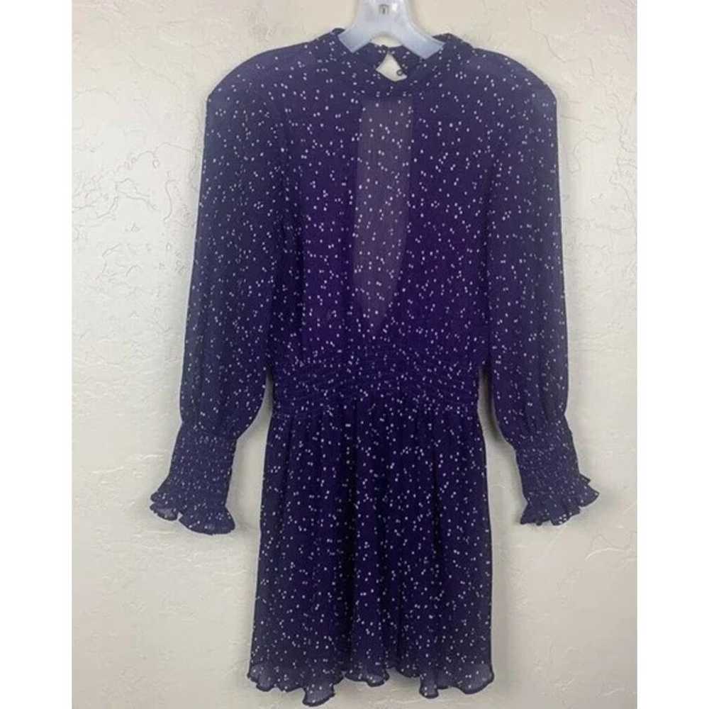 Zara Purple Pleated Polka Dot Romper - image 2