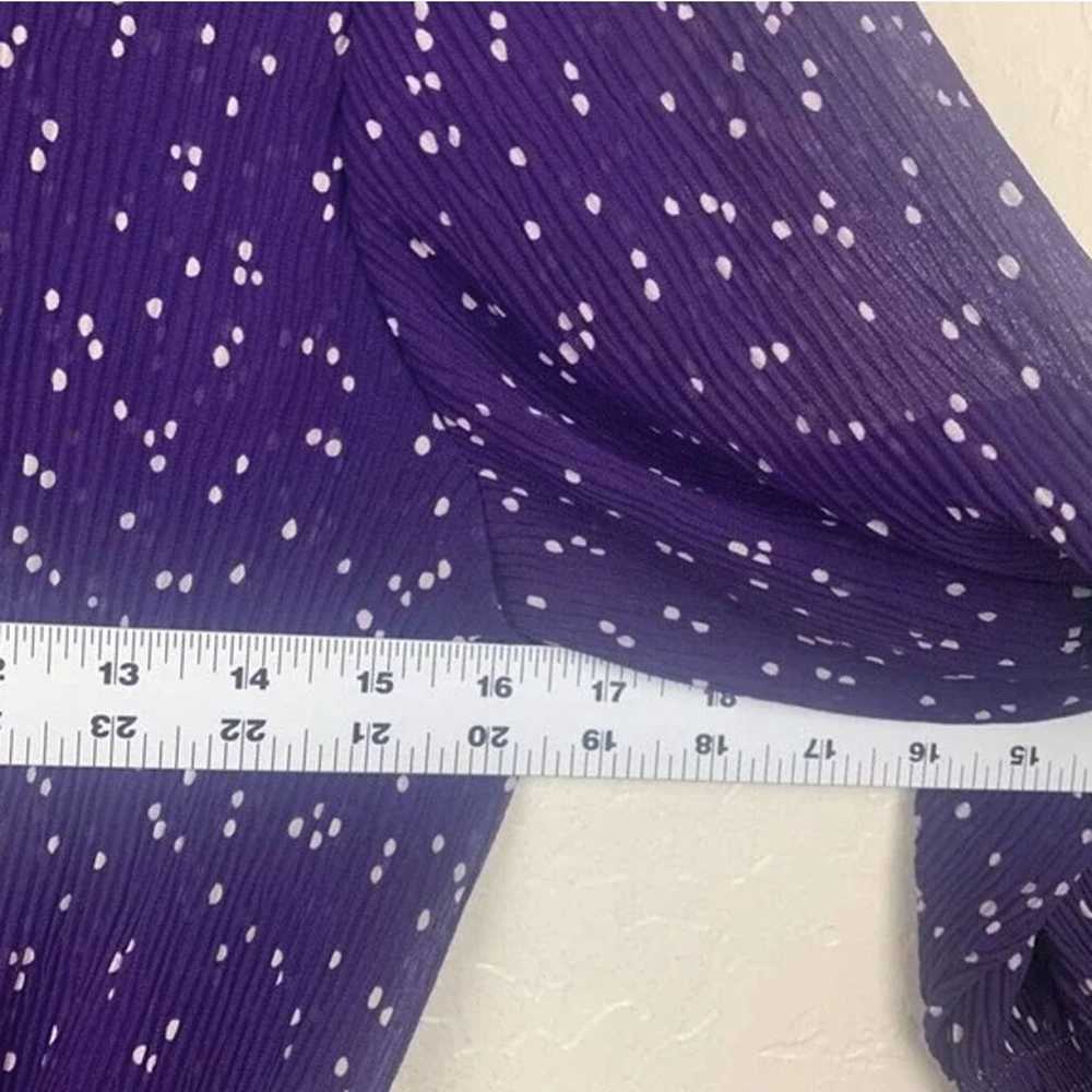 Zara Purple Pleated Polka Dot Romper - image 4