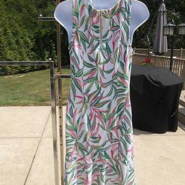 NWOT TOMMY BAHAMA WHITE FLORAL TANK DRESS S - image 1