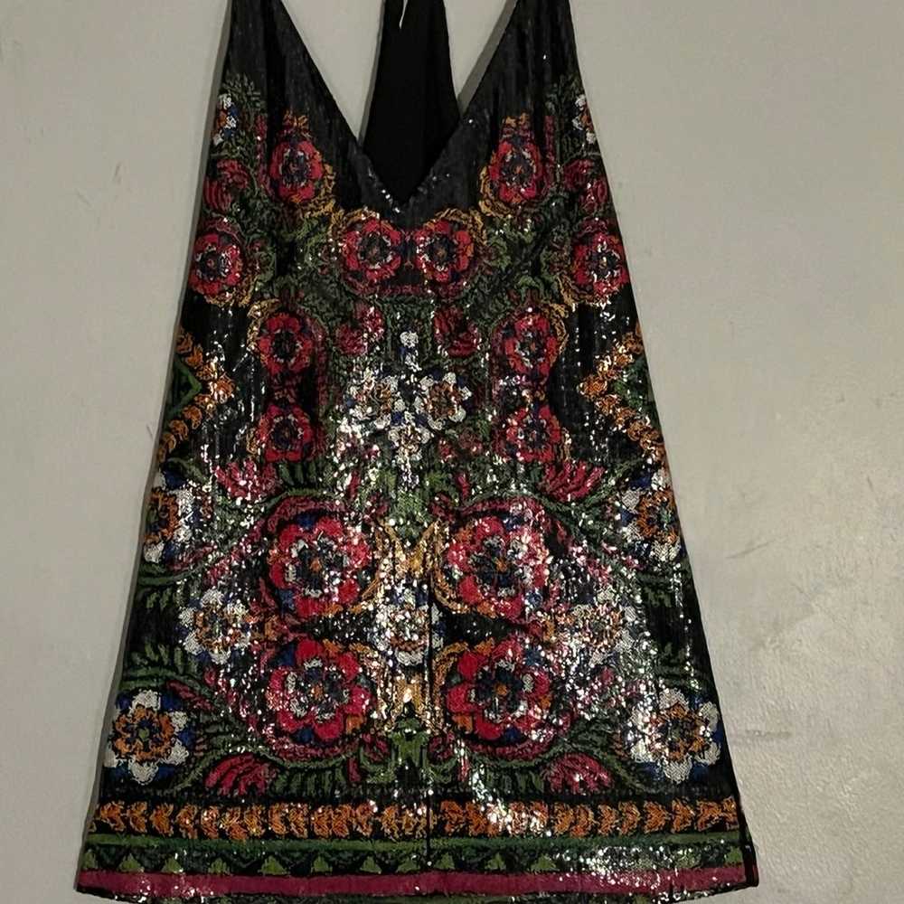 Free People Tangier Floral Summer Dress Sequins - image 2