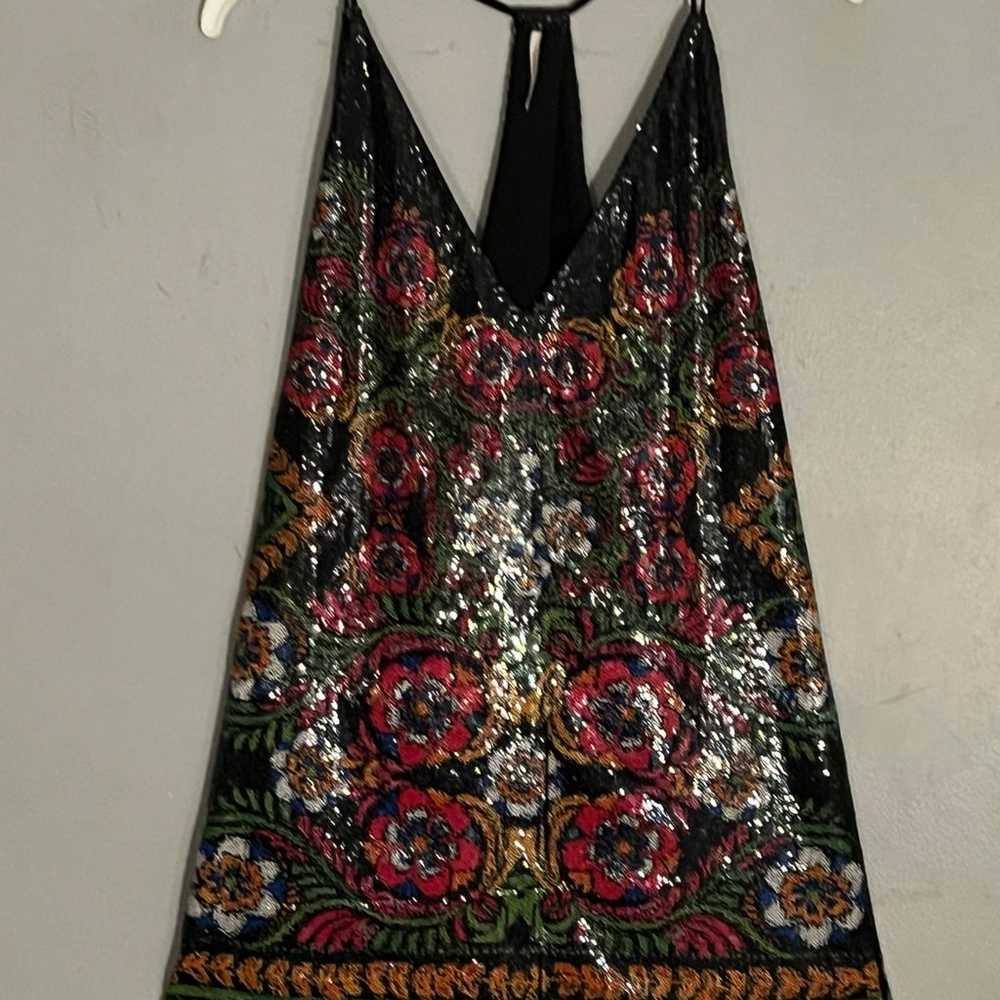 Free People Tangier Floral Summer Dress Sequins - image 3