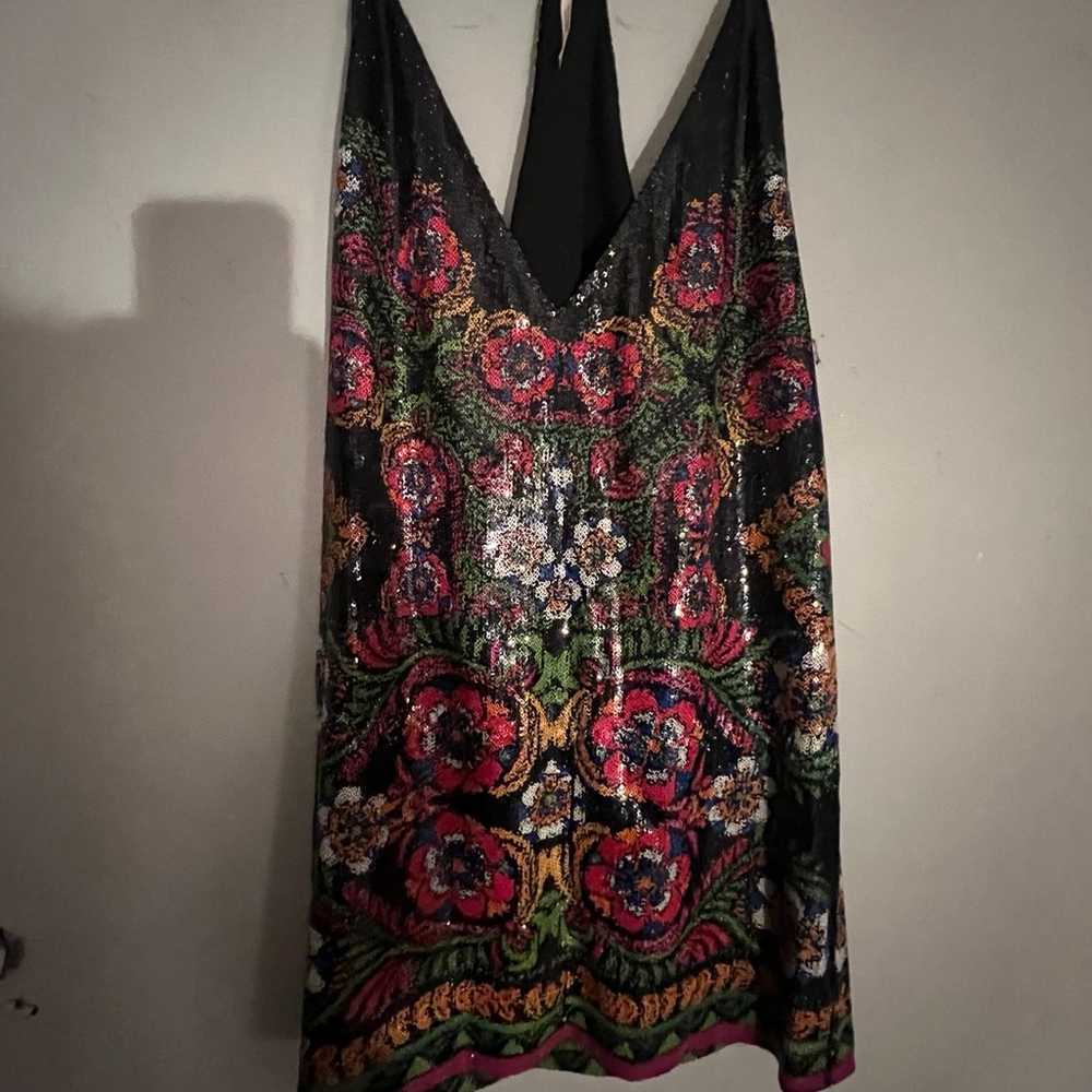 Free People Tangier Floral Summer Dress Sequins - image 7