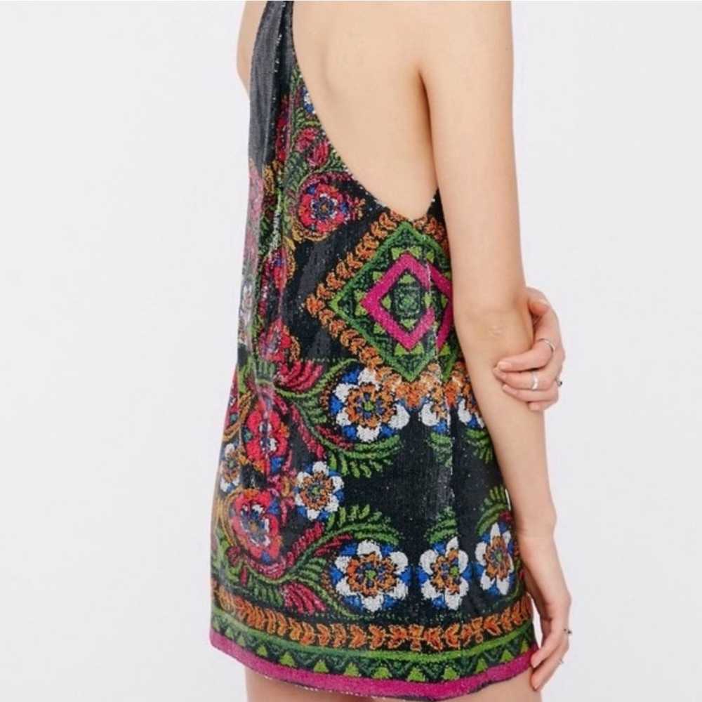 Free People Tangier Floral Summer Dress Sequins - image 9