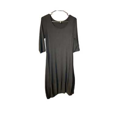 Eileen Fisher Solid Black Small Little Black Dress