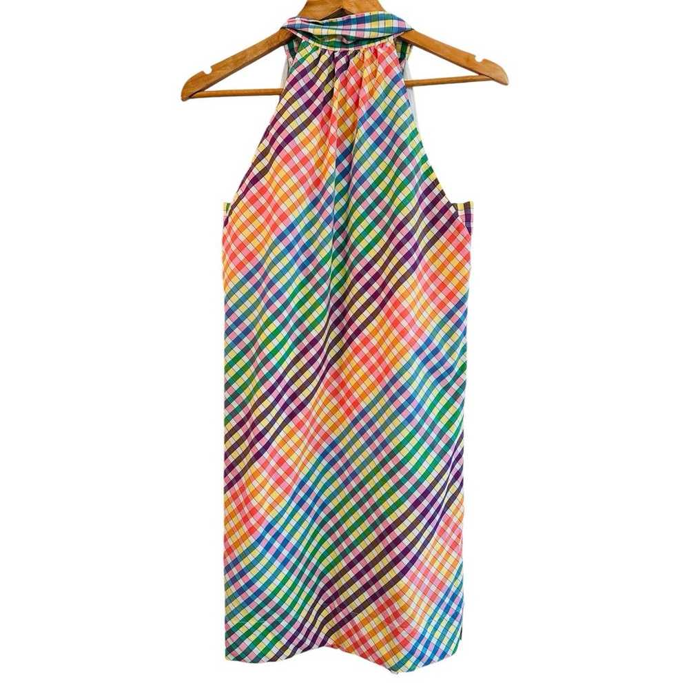 J. Crew Tie Neck Cotton Blend Sleeveless Dress Gi… - image 3