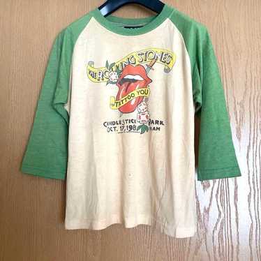 Vintage JUNK FOOD Rolling Stones raglan T-shirt m… - image 1