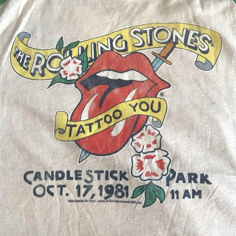 Vintage JUNK FOOD Rolling Stones raglan T-shirt m… - image 4