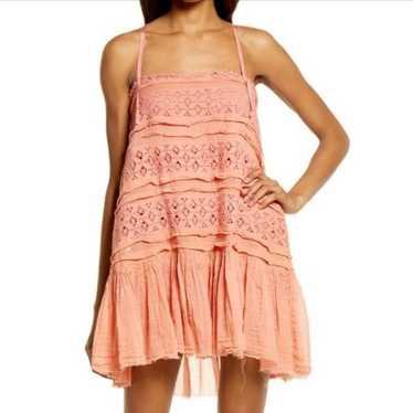 Free People Orange Strap Bohemian Lace Dress