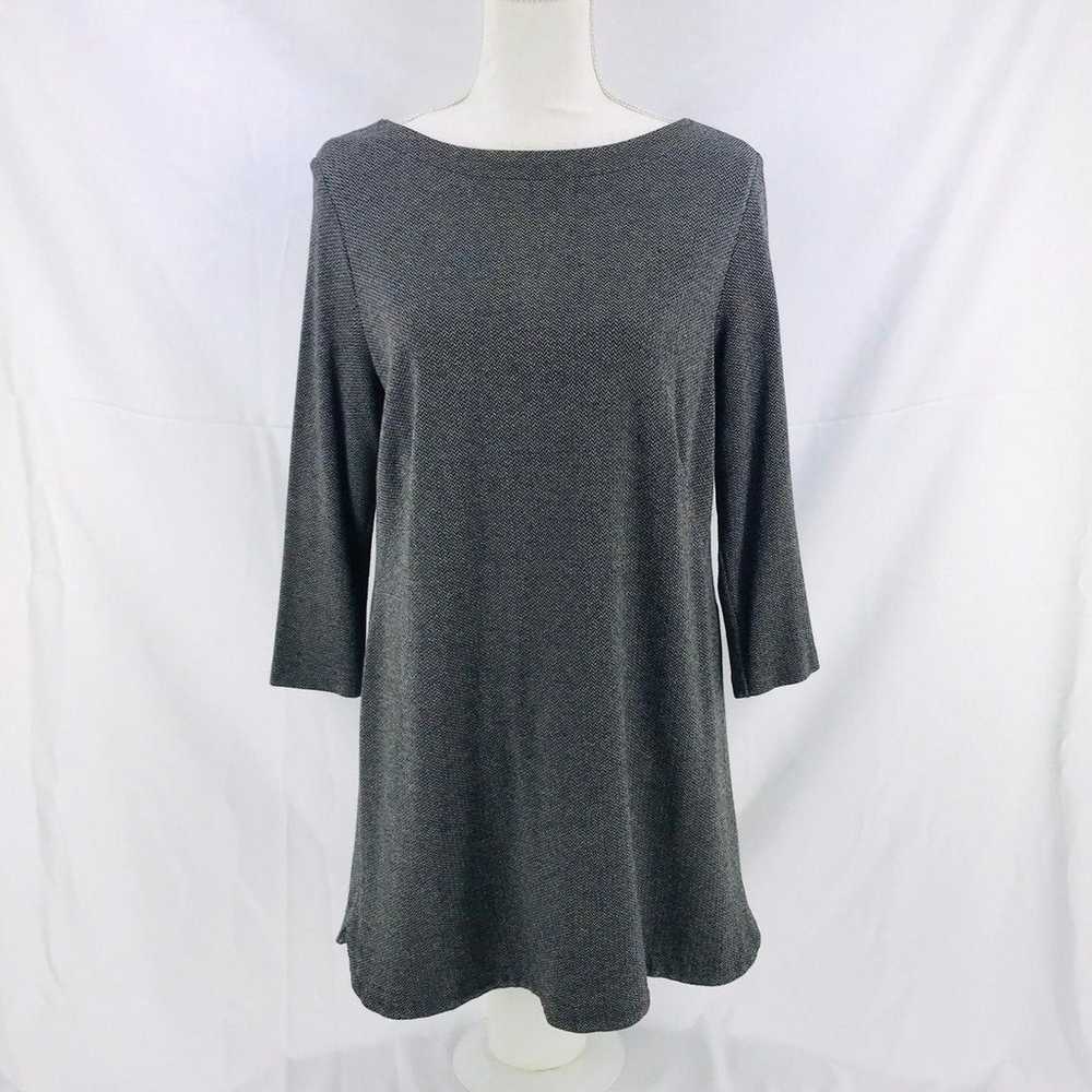 J Jill Herringbone Knit Dress Sz M - image 1