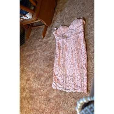 Fashion nova pink lace dress nwot