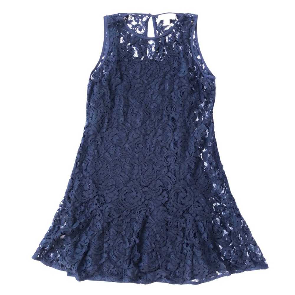 MICHAEL Michael Kors • Navy Blue Lace Shift Dress - image 1