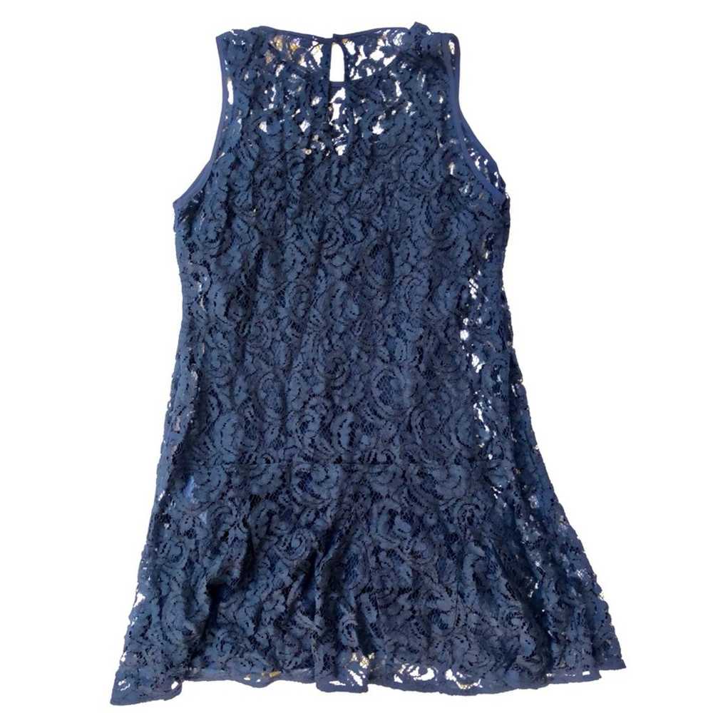 MICHAEL Michael Kors • Navy Blue Lace Shift Dress - image 2