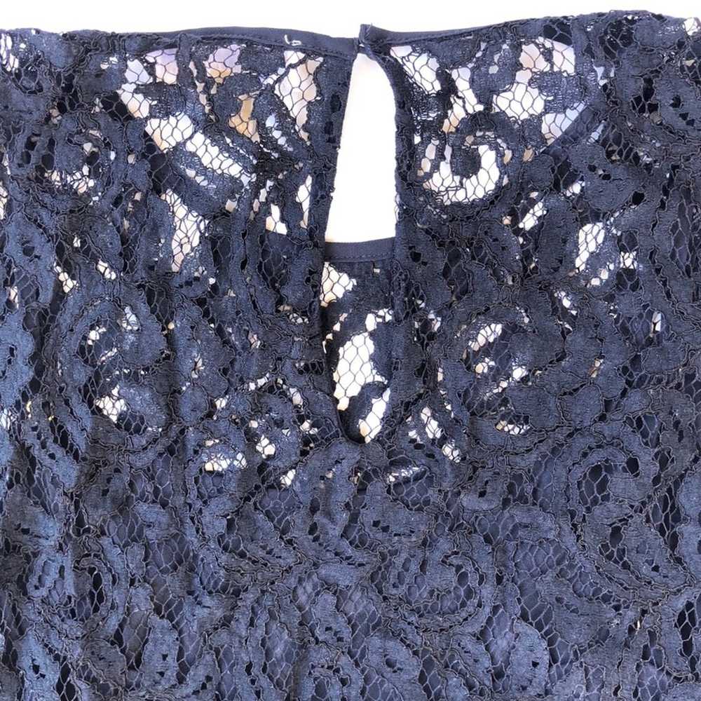 MICHAEL Michael Kors • Navy Blue Lace Shift Dress - image 3