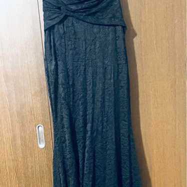 Long black party gown