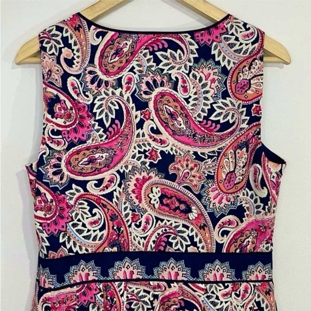 Talbots PAISLEY FIT & FLARE DRESS sz 8 - image 6