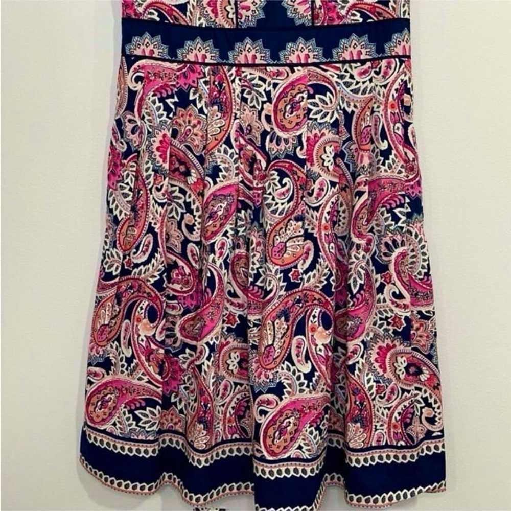 Talbots PAISLEY FIT & FLARE DRESS sz 8 - image 7