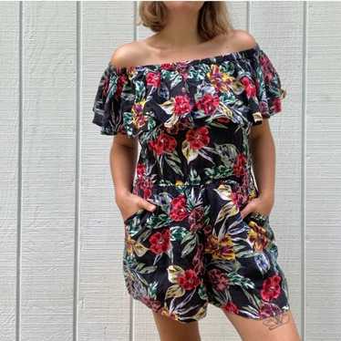 Umgee Off The Shoulder Floral Romper