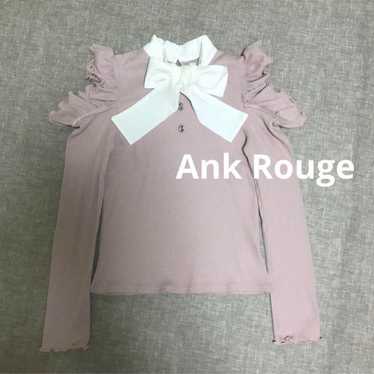 Ank Rouge Shoulder Frill Ribbon Tie Tops